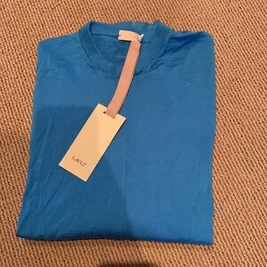 MRZ Italian virgin wool crewneck with button cuff sleeve Medium